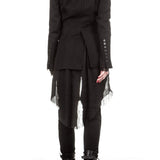 Ann Demeulemeester Damen 7/8 Hose Avantgarde schwarz 