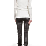 Helmut Lang Damen Pullover Ripp V-Neck off white