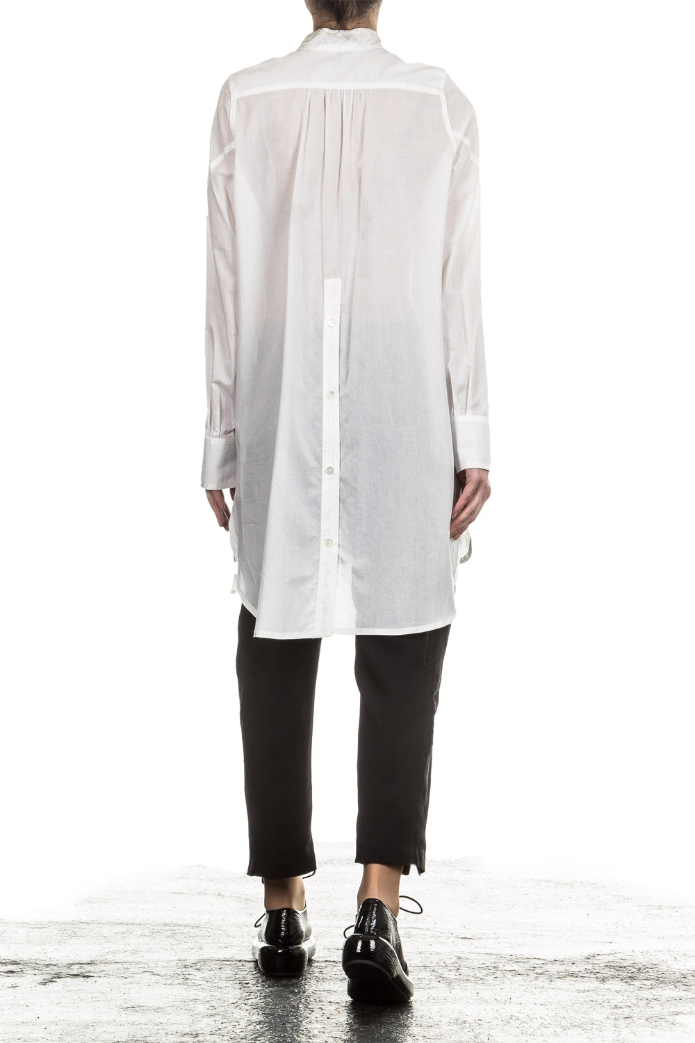 Ann Demeulemeester Damen Bluse Oversized weiß