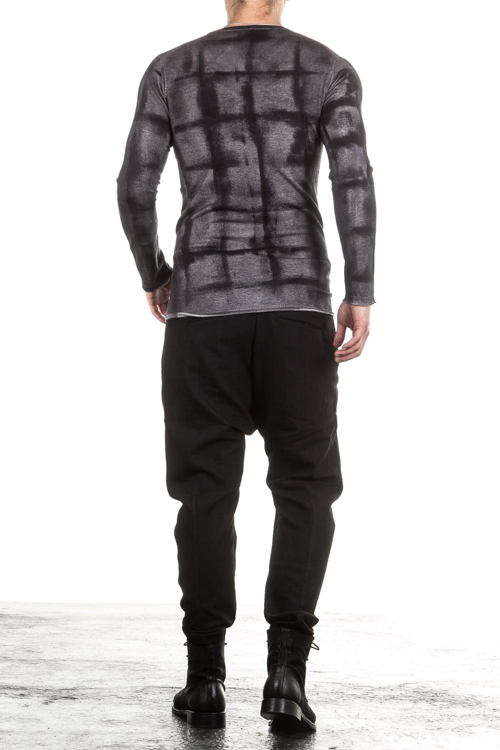 Masnada Herren Kaschmir Pullover grid anthrazit