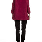 Katharina Hovman Damen Taft Bluse fuchsia