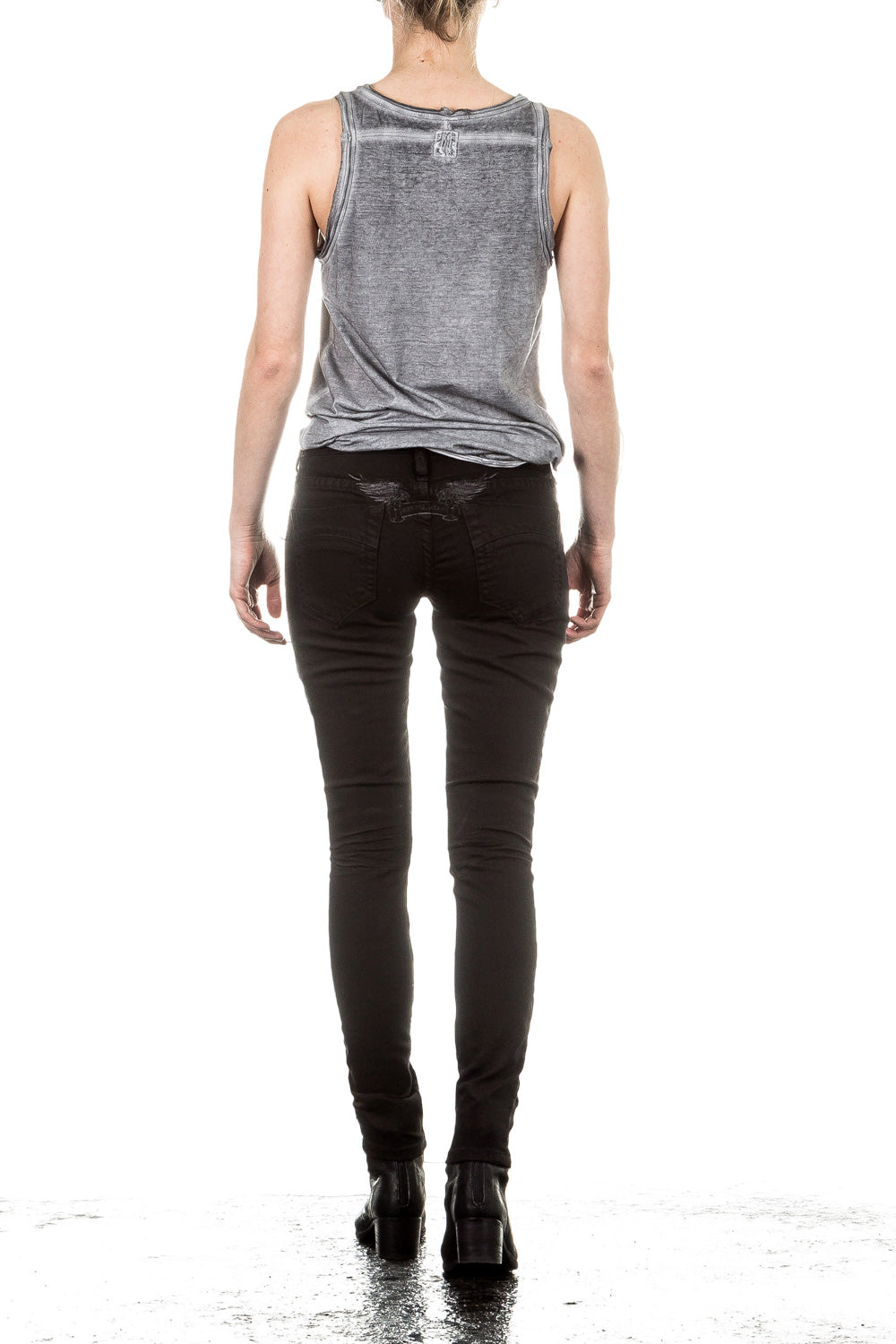 Robin`s Jean Damen Jeans DISTRESS schwarz