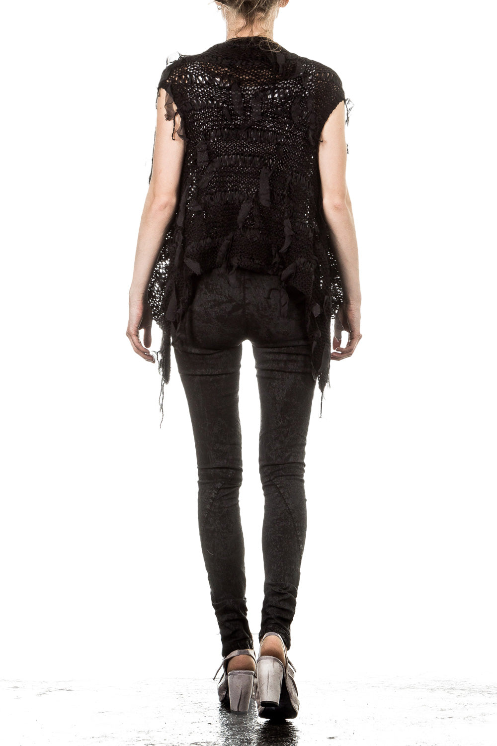 Masnada Damen Strickweste schwarz 