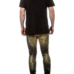 Robin`s Jean Herren Jeans PERU Slim Fit schwarz ocker