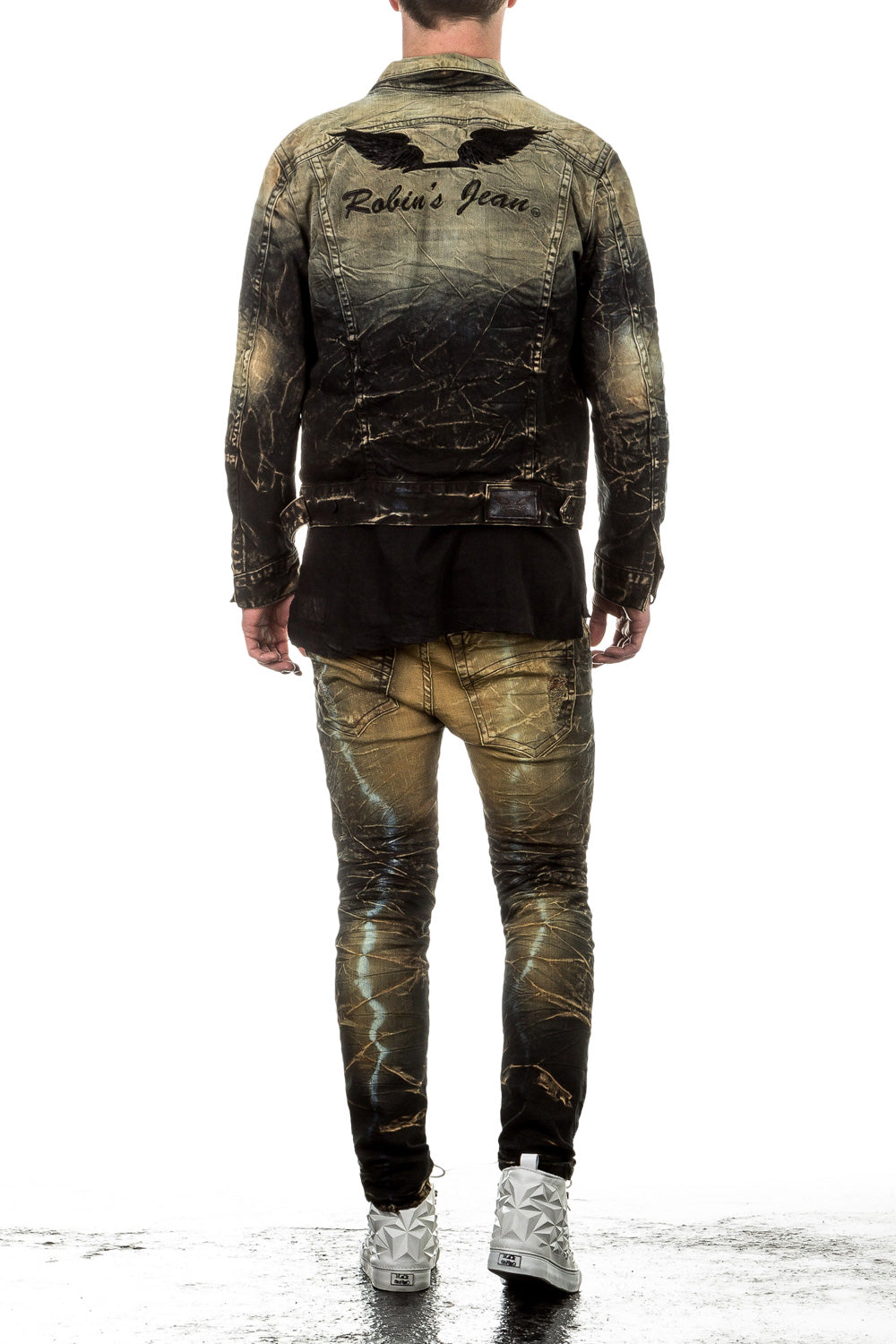 Robin`s Jean Herren Jacke GLOSS schwarz