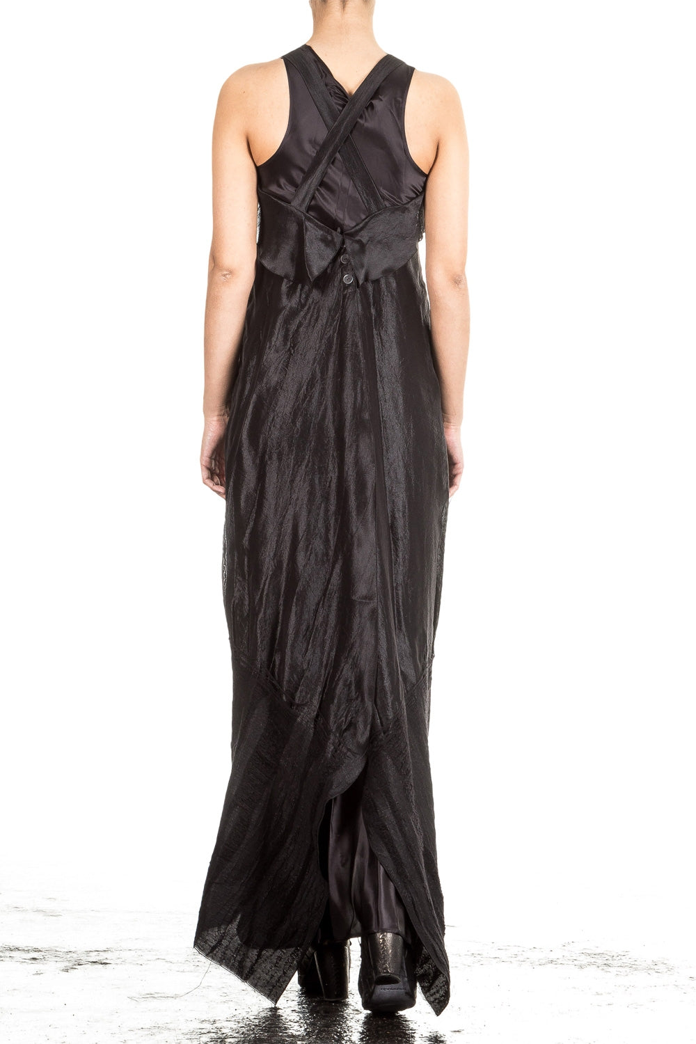 Masnada Damen Abendkleid schwarz