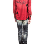 Robin`s Jean Herren Hemd Patches rot