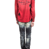 Robin`s Jean Herren Hemd Patches rot