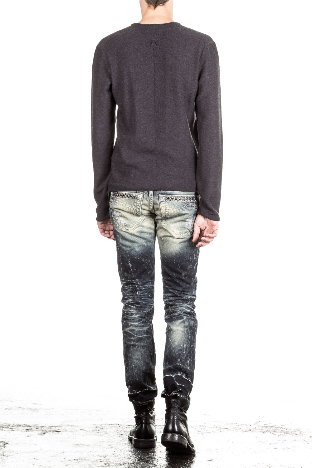 Robin`s Jean Herren Jeans MARLON SKINNY mit Nieten blau 