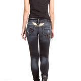 Robin`s Jean Damen Jeans SKINNY PATCHES dunkelblau
