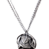 GOTI Silberkette mit Anhänger in Knospenform CN1146 silber