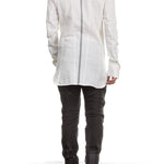 Masnada Herren Hemd PIN STRIPE weiß