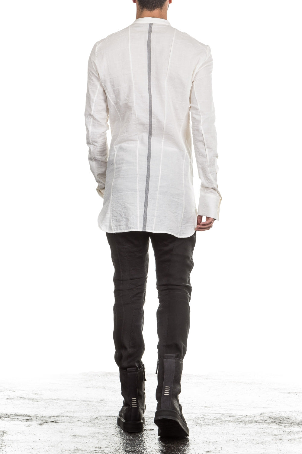 Masnada Herren Hemd PIN STRIPE weiß