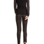Sarah Pacini Damen Langarm Tüllshirt schwarz