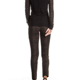 Sarah Pacini Damen Langarm Tüllshirt schwarz