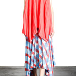 Issey Miyake Plissé Rock Karo Print multicolor