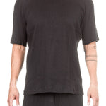 ISSEY MIYAKE Herren T-Shirt Crashed Look  schwarz Gr. 5