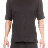 ISSEY MIYAKE Herren T-Shirt Crashed Look  schwarz Gr. 5