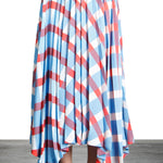 Issey Miyake Plissé Rock Karo Print multicolor