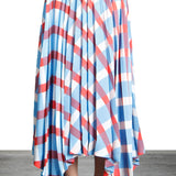 Issey Miyake Plissé Rock Karo Print multicolor