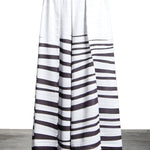 Issey Miyake Plissé Hose Gestreift Print schwarz weiß
