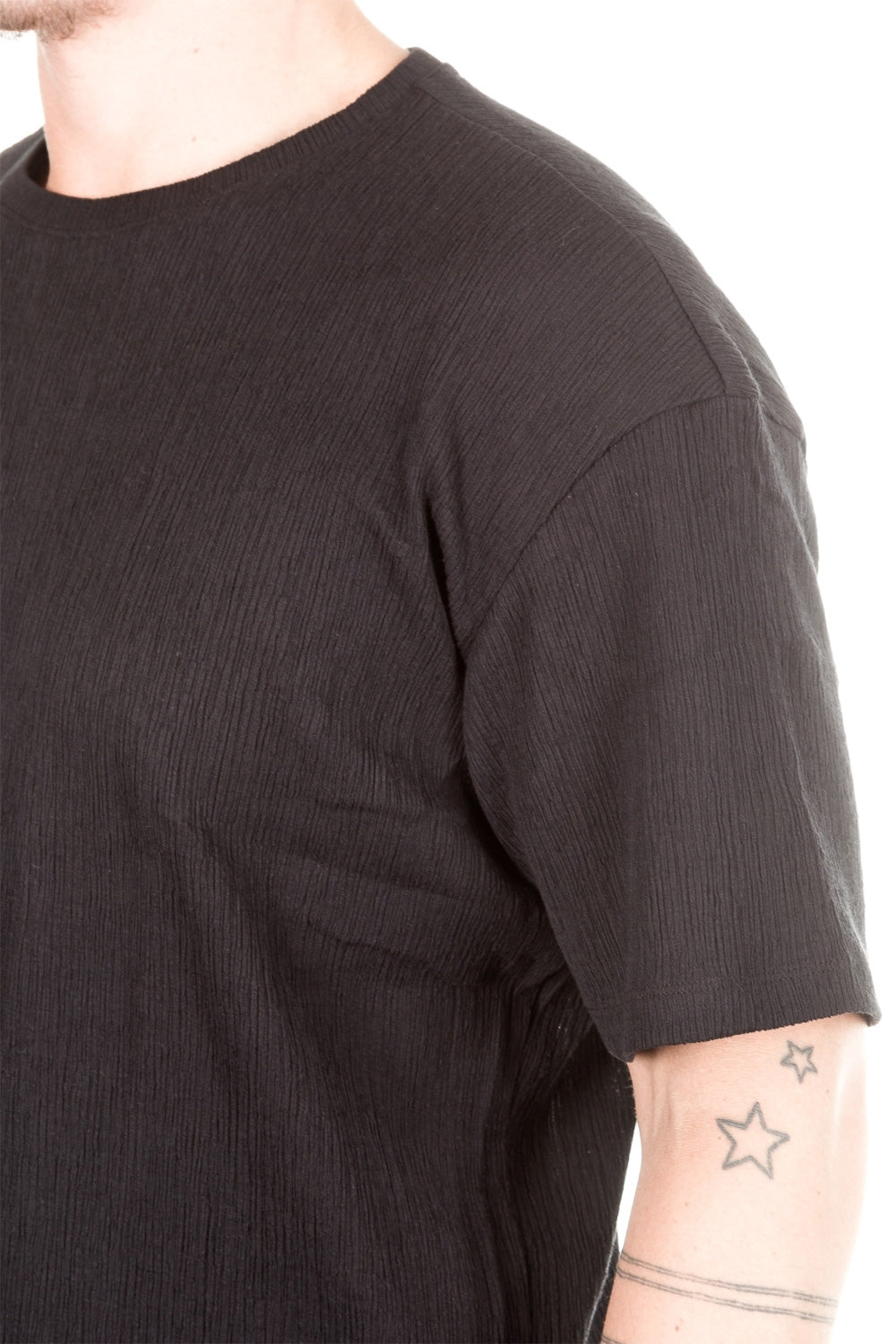 ISSEY MIYAKE Herren T-Shirt Crashed Look  schwarz Gr. 5