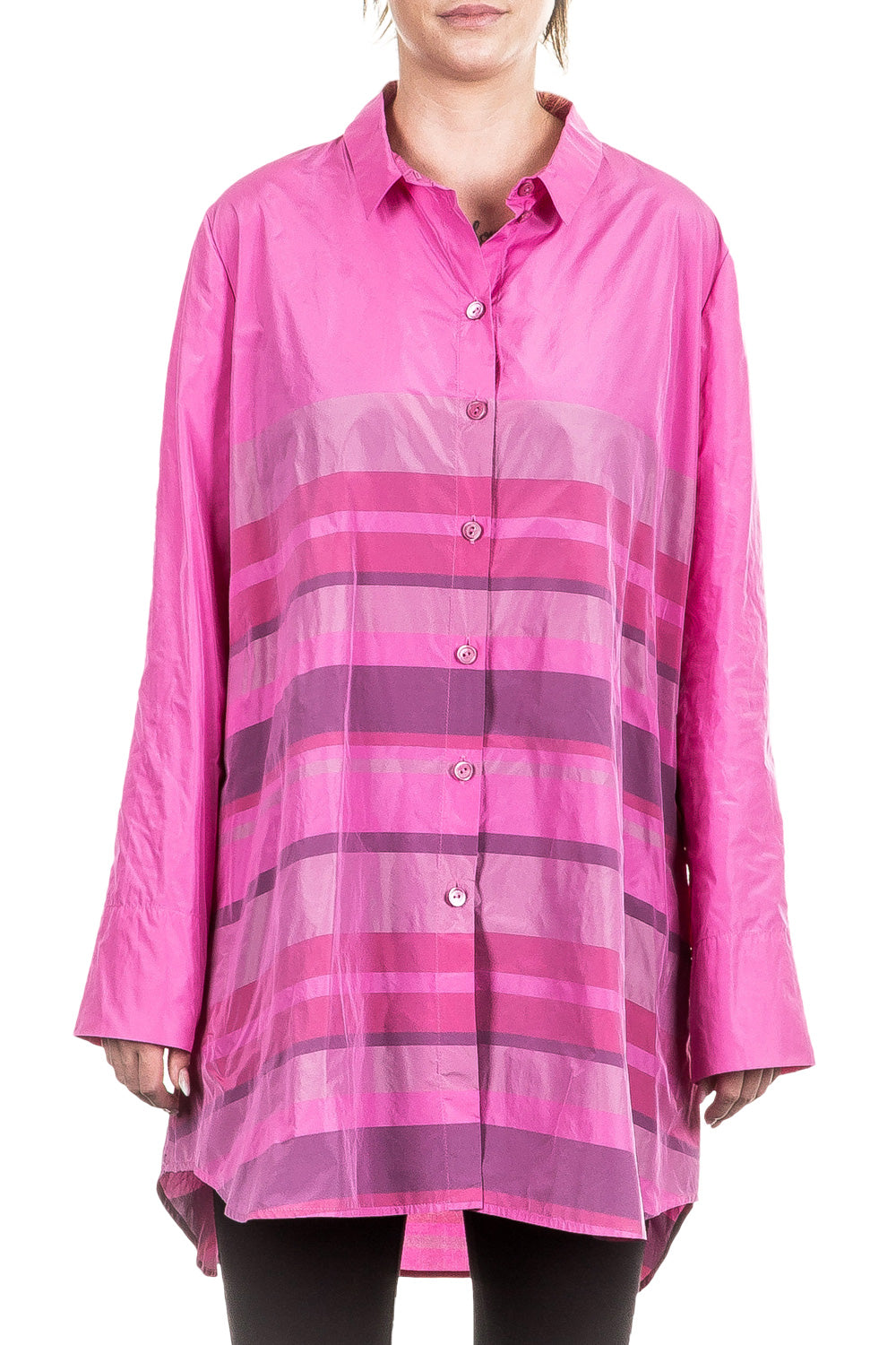 Katharina Hovman Damen Bluse Tunika pink