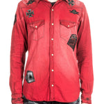 Robin`s Jean Herren Hemd Patches rot