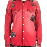 Robin`s Jean Herren Hemd Patches rot