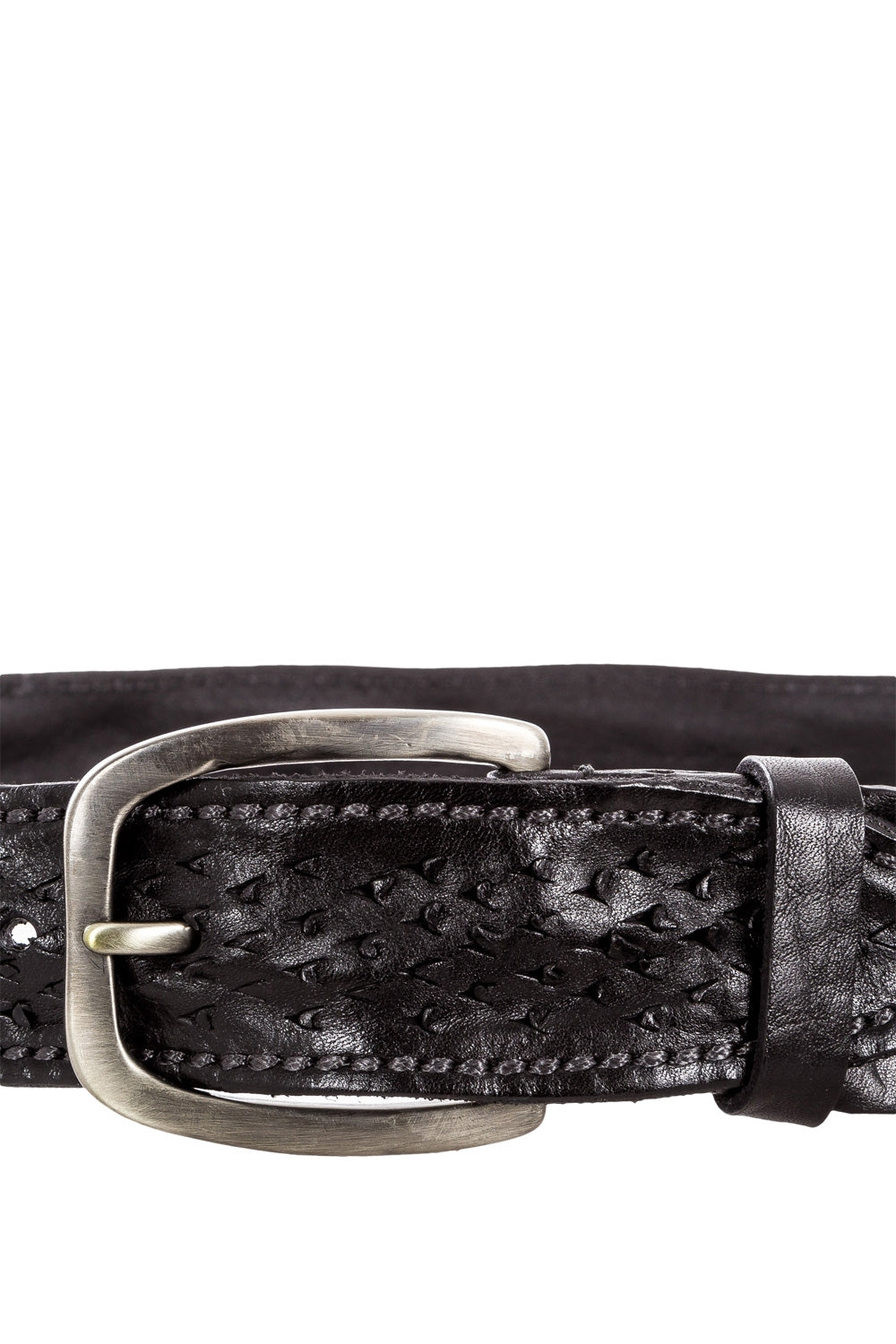 Ralph Gladen Ledergürtel VINTAGE SCHNITT schwarz