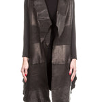 Claudio Cutuli Damen Lederweste Avantgarde schwarz