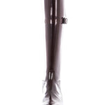Ann Demeulemeester Damen Lackleders Stiefel bordeaux