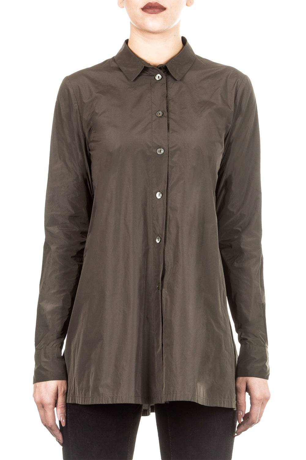 Katharina Hovman Damen Bluse Tunika khaki