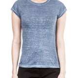 AVANT TOI Damen Leinen T-Shirt blau