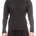 Homme Plissé Issey Miyake Herren longsleeve shirt schwarz
