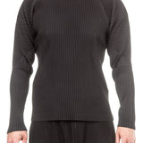 Homme Plissé Issey Miyake Herren longsleeve shirt schwarz