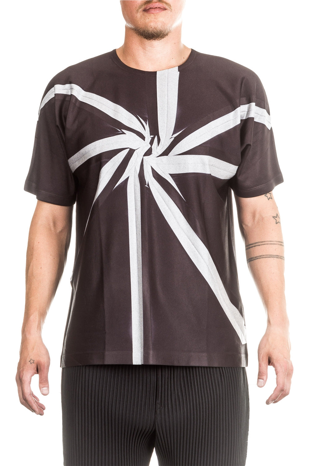 ISSEY MIYAKE Herren T-Shirt WRINKLE T schwarz