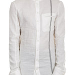 Masnada Herren Hemd PIN STRIPE weiß