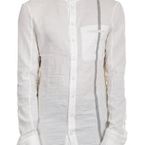 Masnada Herren Hemd PIN STRIPE weiß