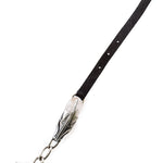 GOTI Lederarmband mit Silberknospe BR1140 silber schwarz