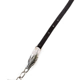 GOTI Lederarmband mit Silberknospe BR1140 silber schwarz