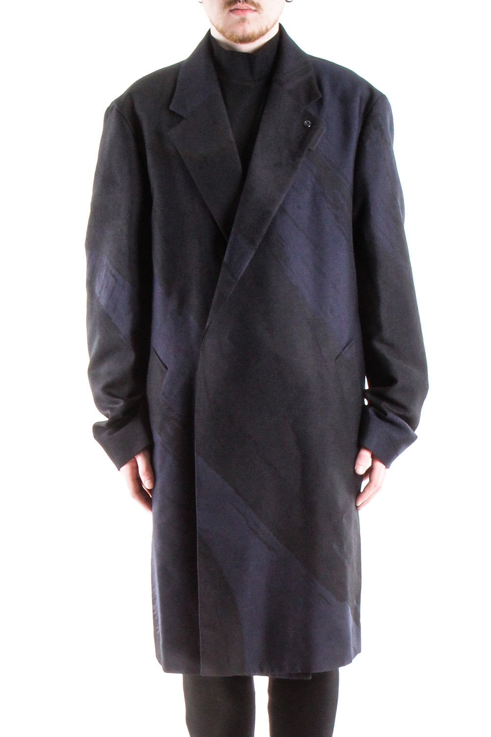 ISSEY MIYAKE Herren Mantel bicolor schwarz
