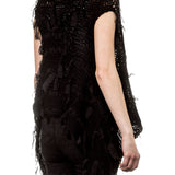 Masnada Damen Strickweste schwarz 
