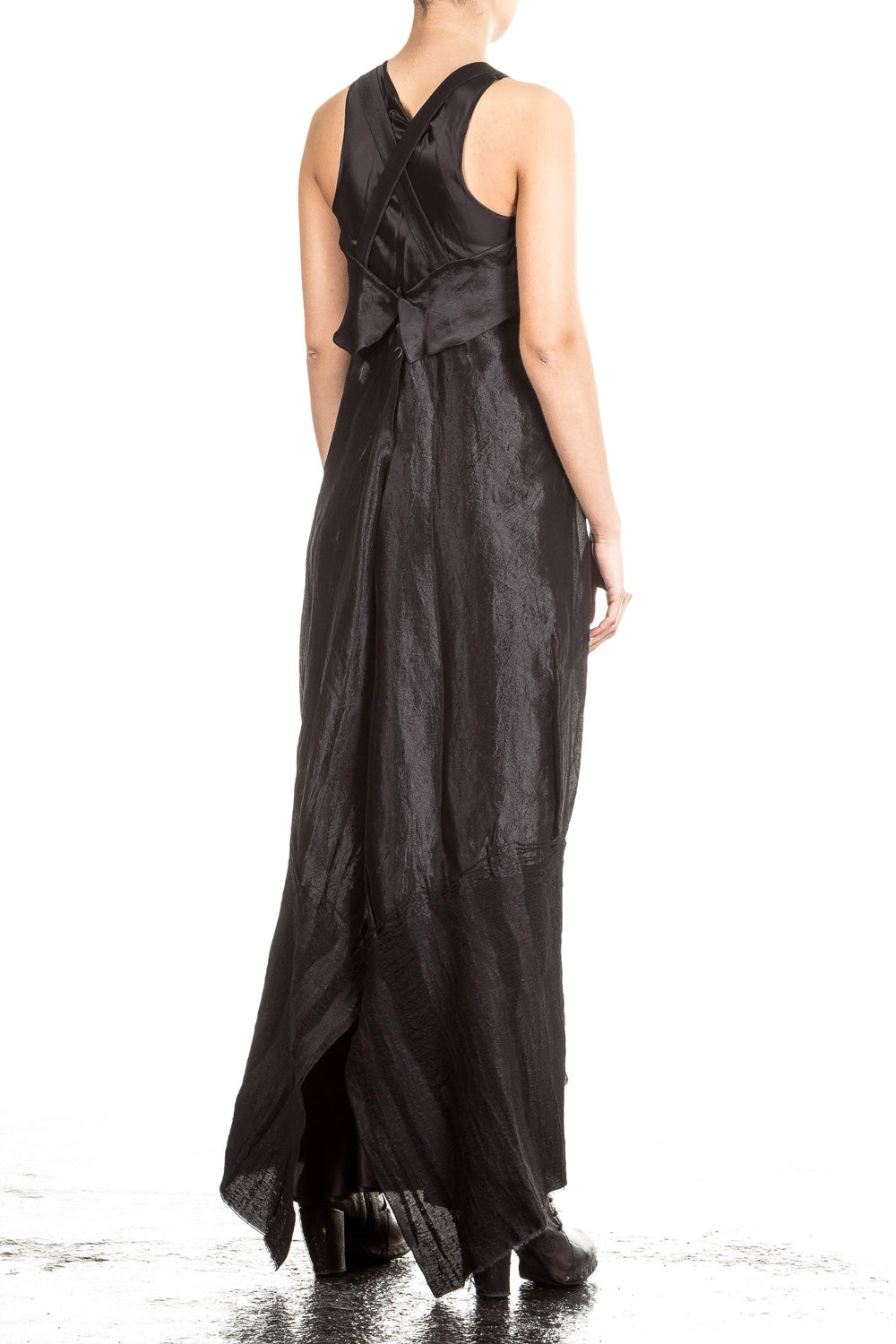 Masnada Damen Abendkleid schwarz
