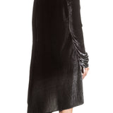 Masnada Damen Samtkleid oversized schwarz