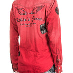 Robin`s Jean Herren Hemd Patches rot