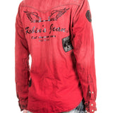 Robin`s Jean Herren Hemd Patches rot