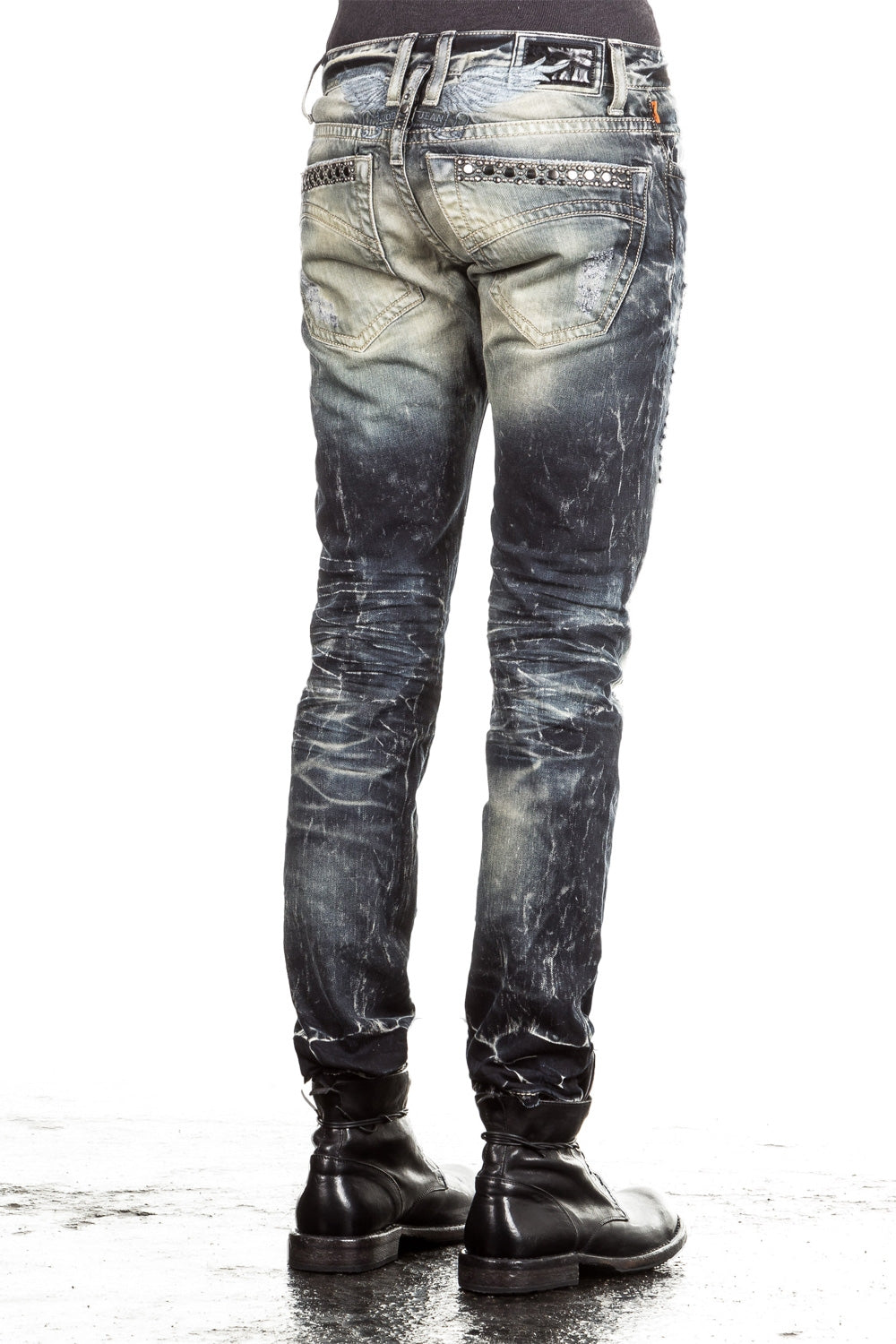 Robin`s Jean Herren Jeans MARLON SKINNY mit Nieten blau 