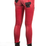Robin`s Jean Damen Jeans SKINNY PATCHES rot