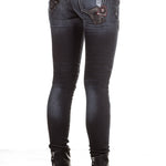 Robin`s Jean Damen Jeans SKINNY PATCHES dunkelblau
